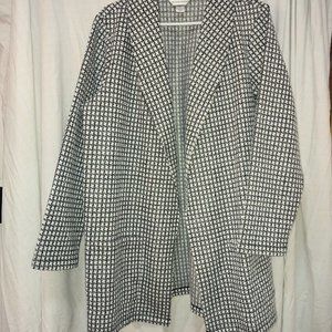 Christopher and Banks Warm knit Houndstooth print jacket, loose fit XL